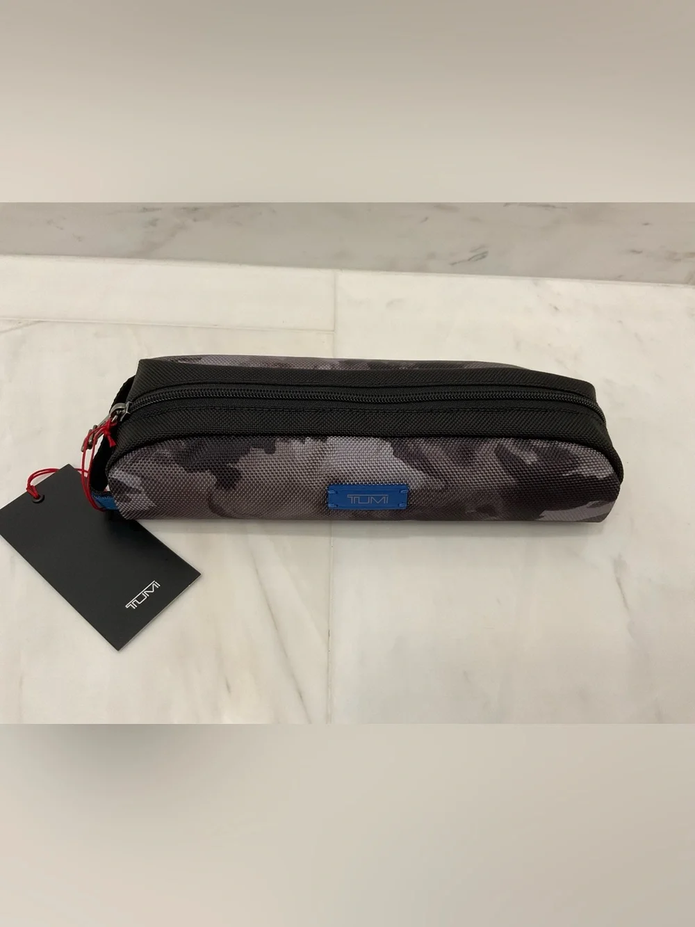 NEW - TUMI Zippered Ballistic Nylon Pencil Case - Cord Pouch - MOUNTAIN CAMO